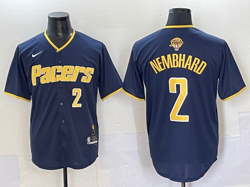 Men 2025 Indiana Pacers #2 Nembhard Blue Nike Joint Name NBA Jersey style 31->indiana pacers->NBA Jersey